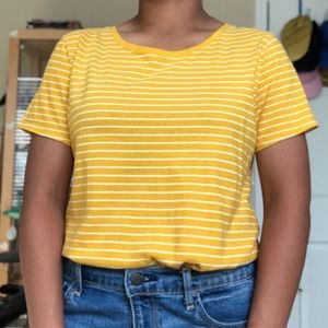 YELLOW STRIPED TEE